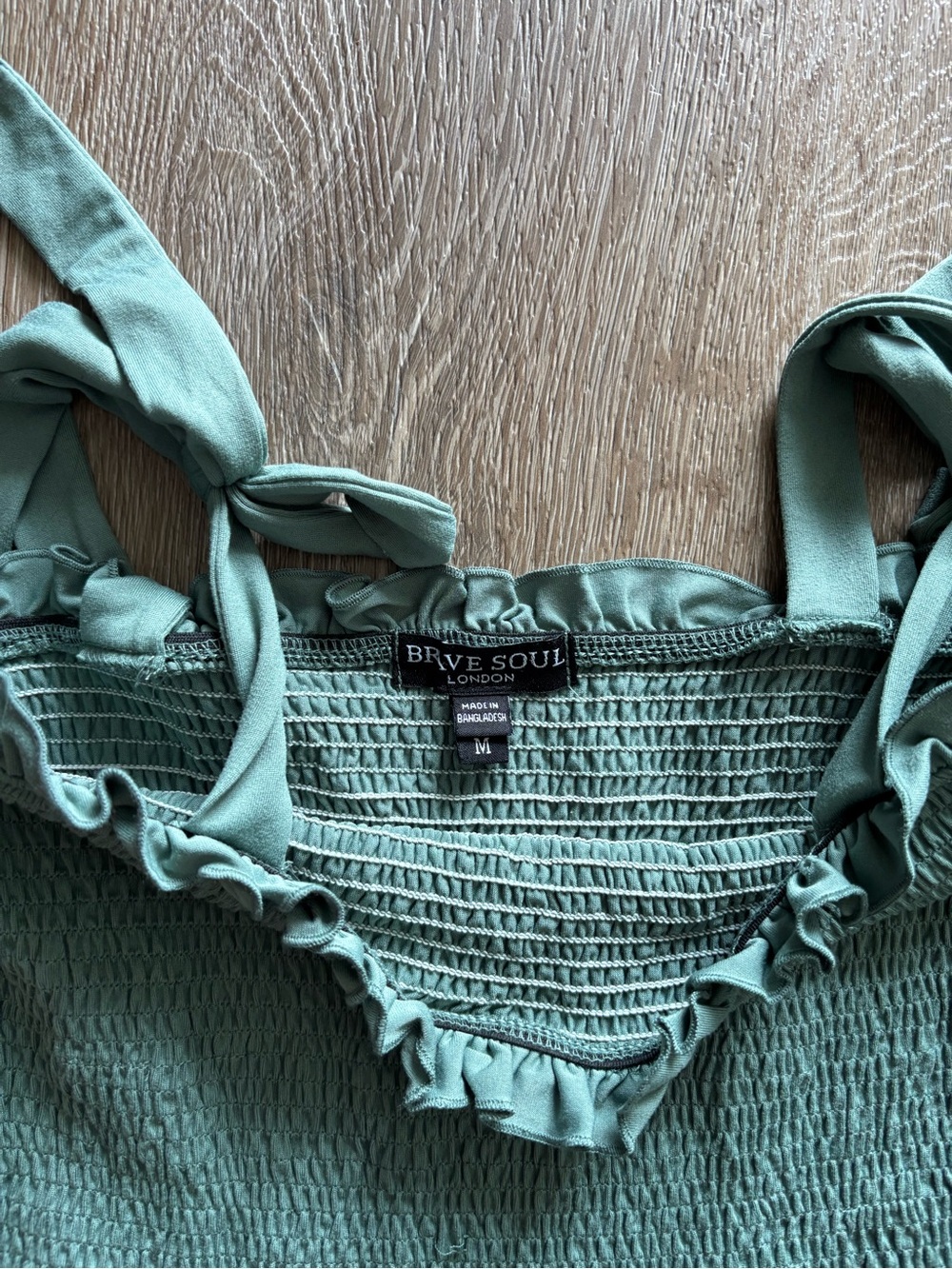Boohoo - Sage Green Ruffle Sundress - size medium - Picture 4 of 8